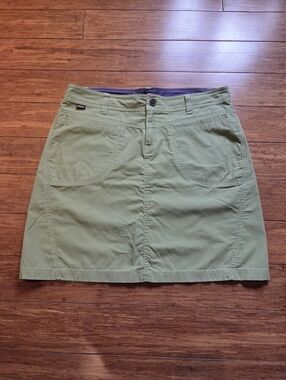 KÜHL Sage Green Outdoor Skirt Hiking Utility Mini Skirt Size L 32 Waist